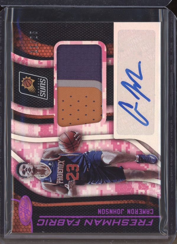 Cameron Johnson 2019-20 Panini Certified Freshman Fabric Patch Auto Camo RC 11/25