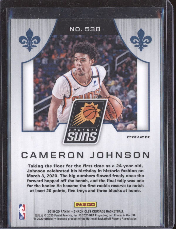 Cameron Johnson 2019-20 Panini Chronicles 538 Crusade Bronze RC