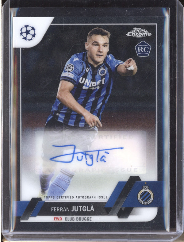 Ferran Jutgla 2022-23 Topps Chrome UEFA CA-FJ Black Auto RC 7/10