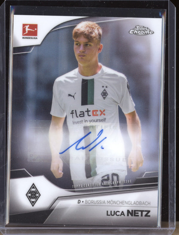 Luca Netz 2022-23 Topps Chrome Bundesliga BCA-LNE Auto