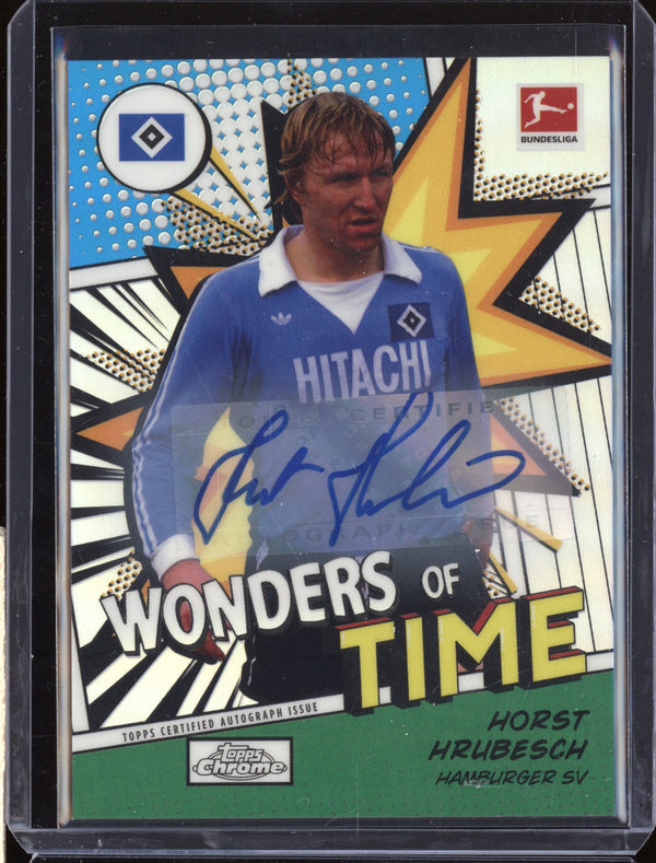 Horst Hrubesch 2022-23 Topps Chrome Bundesliga WB-HH Wonders of Time Auto 45/95