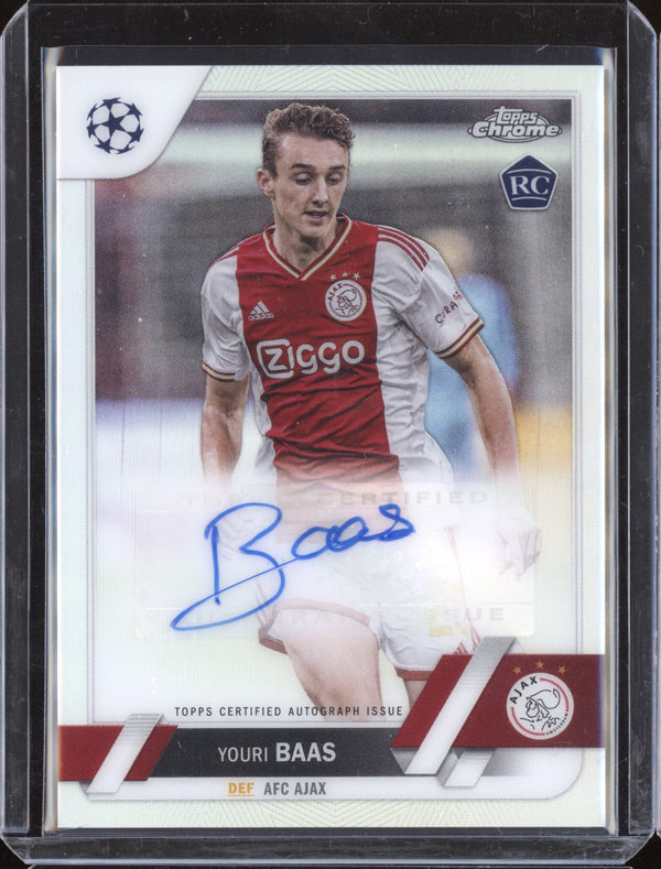 Youri Baas 2022-23 Topps Chrome UEFA CA-YB Auto RC