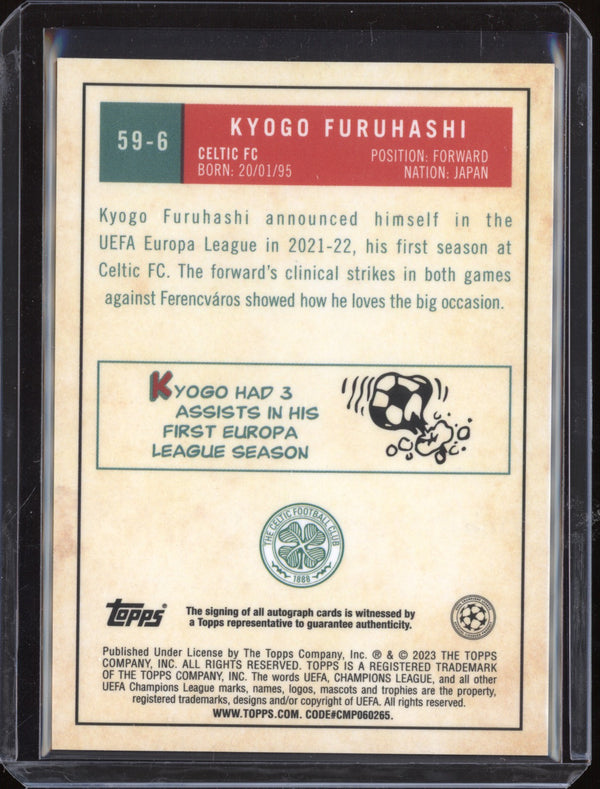 Kyogo Furuhashi 2022-23 Topps Chrome UEFA 56-6 1959 Topps Auto