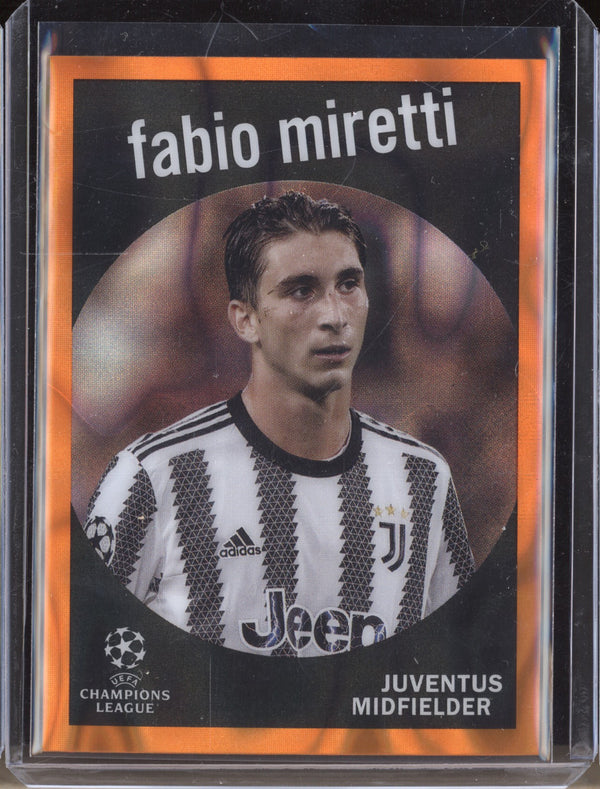 Fabio Miretti 2022-23 Topps Chrome UEFA 59-10 1959 Topps Orange Lava