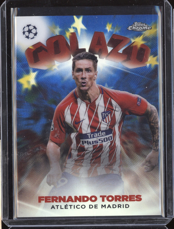 Fernando Torres 2022-23 Topps Chrome UEFA G-5 Golazo Blue 5/150