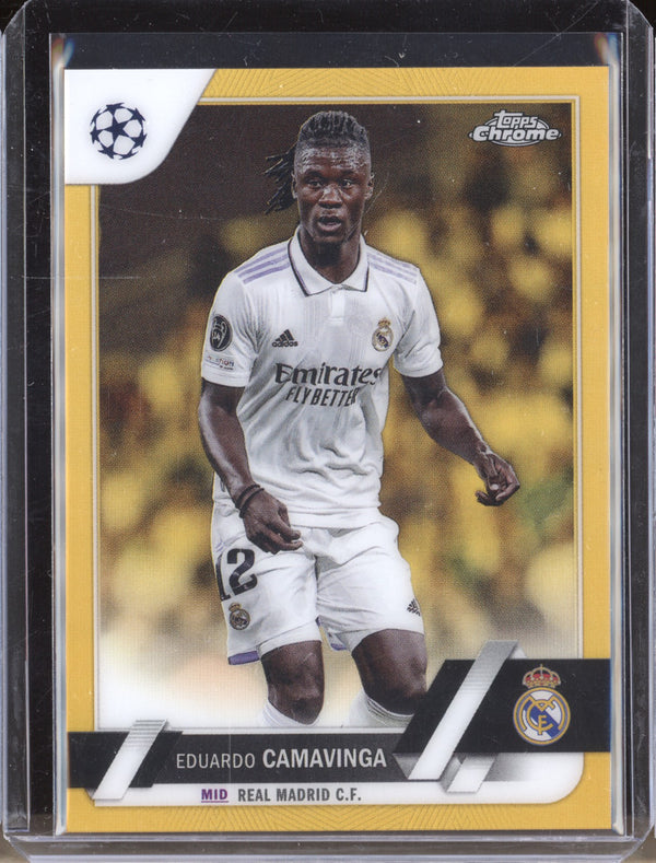 Eduardo Camavinga 2022-23 Topps Chrome UEFA 12 Gold Refractor 39/50