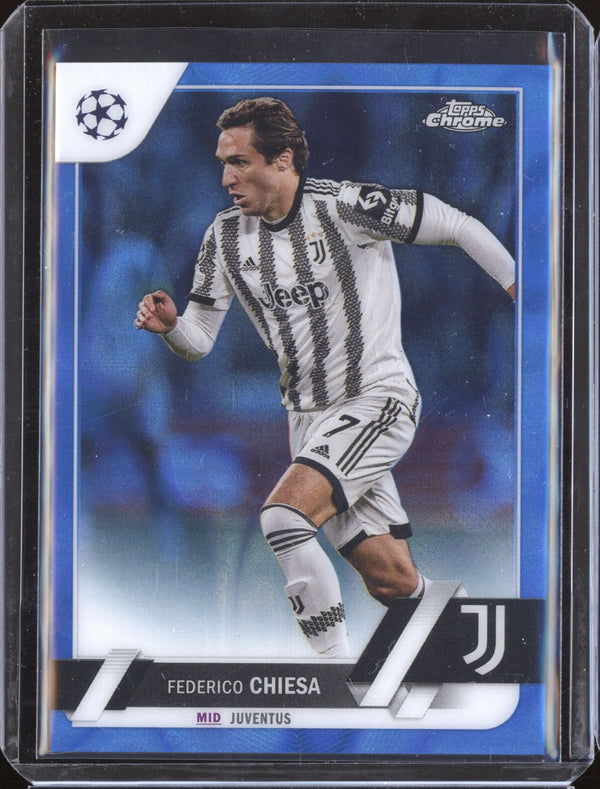 Federico Chiesa 2022-23 Topps Chrome UEFA 83 Blue Lava