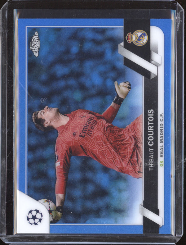 Thibaut Courtois 2022-23 Topps Chrome UEFA 63 Blue Refractor 135/150