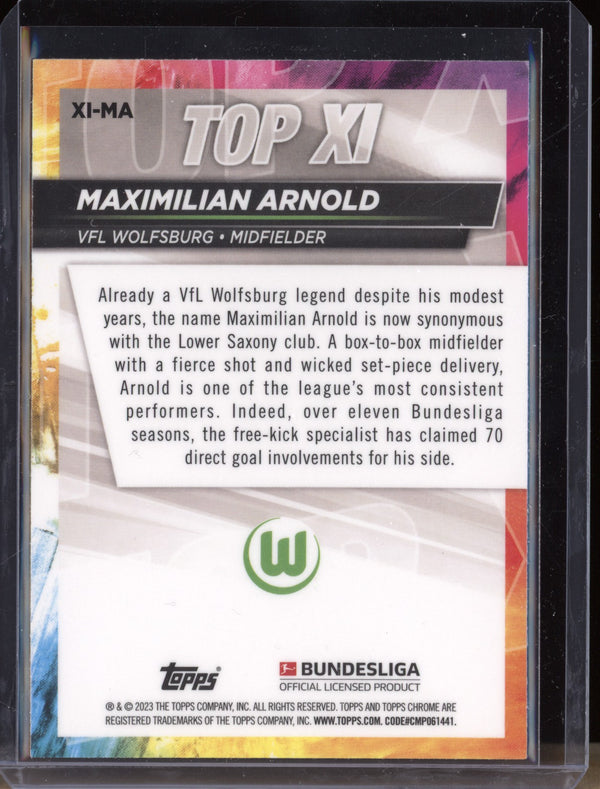 Maximilian Arnold 2022-23 Topps Chrome Bundesliga XI-MA Top XI