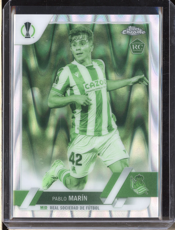 Pablo Marin 2022-23 Topps Chrome UEFA 54 Night Vision Ray Wave RC 134/225