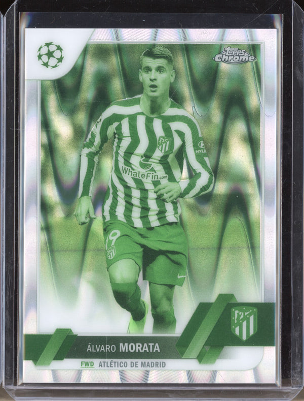 Alvaro Morata 2022-23 Topps Chrome UEFA 72 Night Vision Ray Wave 42/225