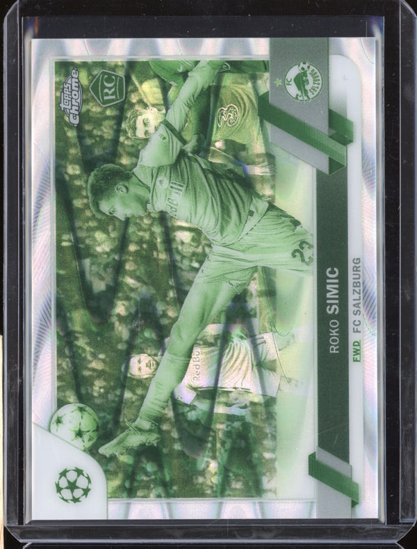 Roko Simic 2022-23 Topps Chrome UEFA 121 Night Vision Ray Wave RC 160/225