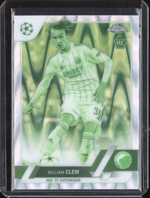 William Clem 2022-23 Topps Chrome UEFA 139 Night Vision Ray Wave RC 135/225