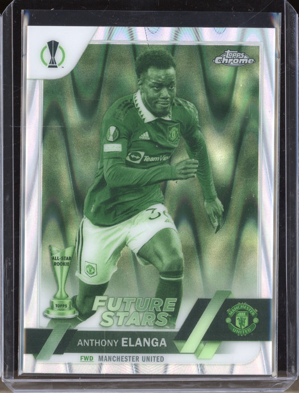 Anthony Elanga 2022-23 Topps Chrome UEFA 169 Night Vision Ray Wave 71/225