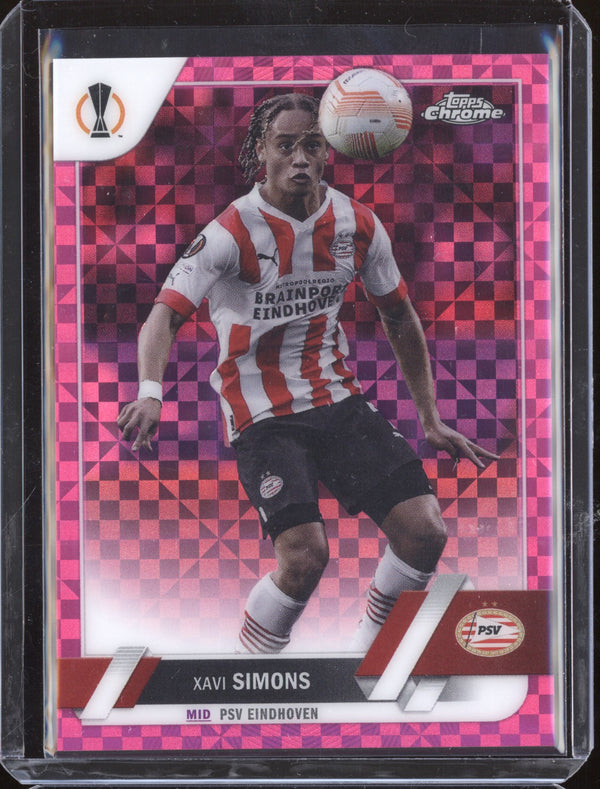 Xavi Simons 2022-23 Topps Chrome UEFA 60 Pink X-Fractor 31/250