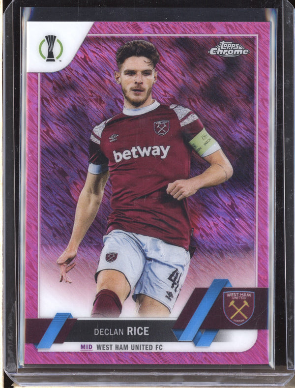 Declan Rice 2022-23 Topps Chrome UEFA 41 Pink Shimmer 47/250