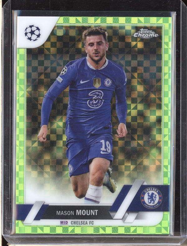 Mason Mount 2022-23 Topps Chrome UEFA 19 Neon Green X-Fractor 361/399