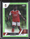 Bukayo Saka 2022-23 Topps Chrome UEFA 25 Neon Green Shimmer 319/399