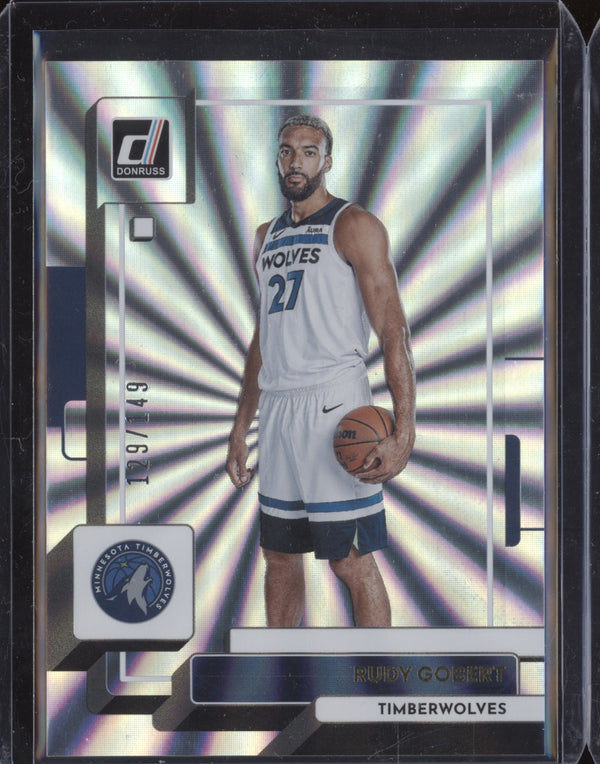 Rudy Gobert 2022-23 Panini Donruss 94 Holo Laser 129/149