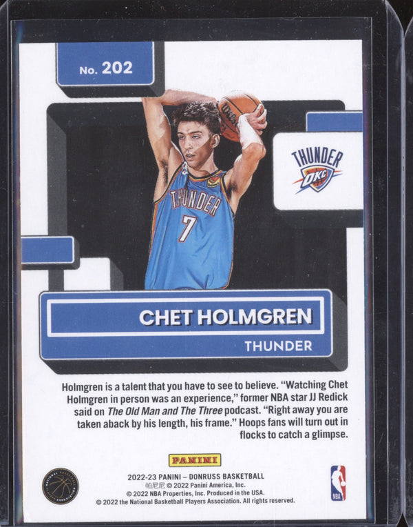 Chet Holmgren 2022-23 Panini Donruss 202 RC