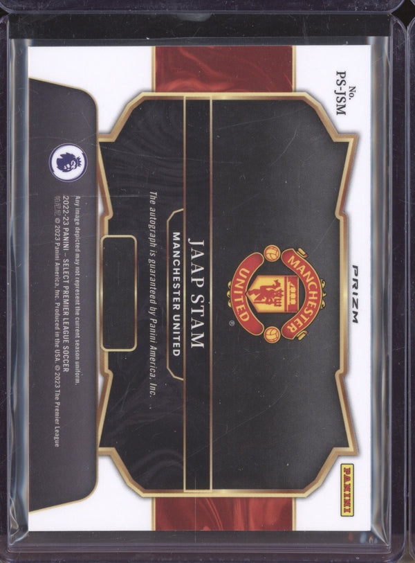 Jaap Stam 2022-23 Panini Select Premier League PS-JSM Pitchside Signatures Auto