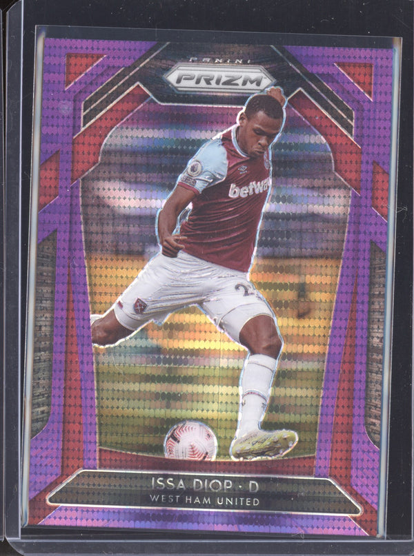 Issa Diop 2020-21 Panini Prizm EPL 183 Breakaway Violet 28/99