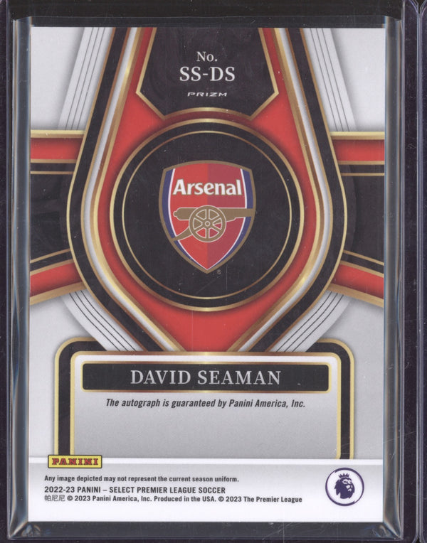 David Seaman 2022-23 Panini Select Premier League SS-DS Select Signatures Auto