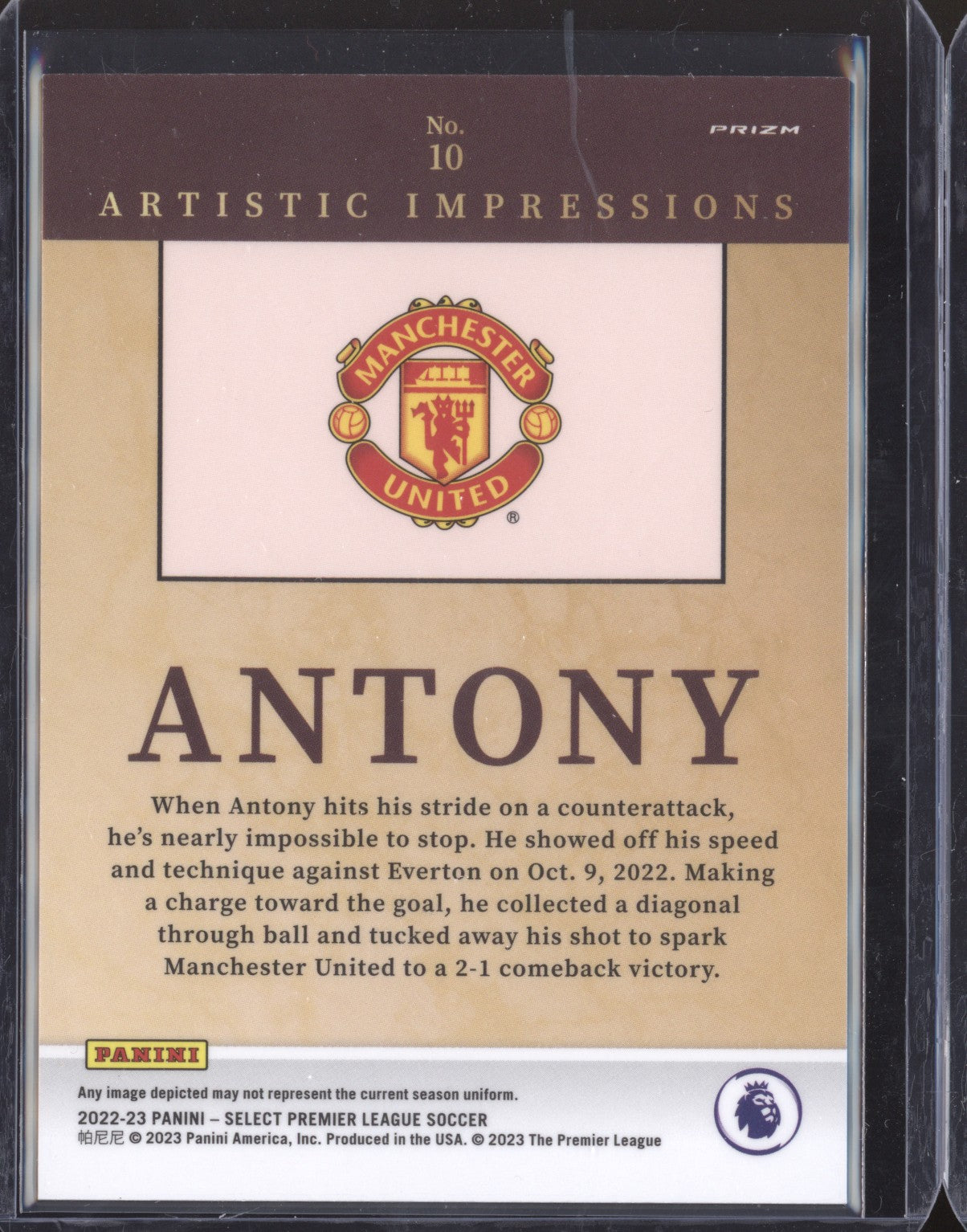 Antony 2022-23 Panini Select Premier League 10 Artistic Impressions