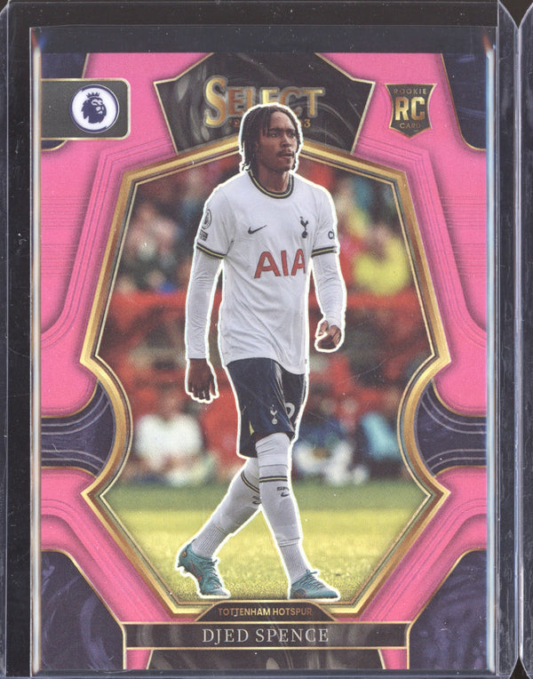 Djed Spence 2022-23 Panini Select Premier League 130 Terrace Pink RC 20/99