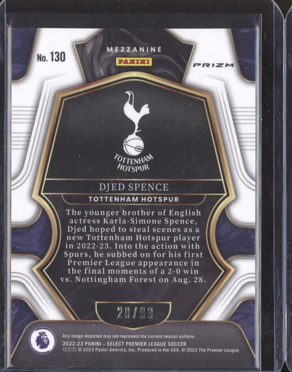 Djed Spence 2022-23 Panini Select Premier League 130 Terrace Pink RC 20/99