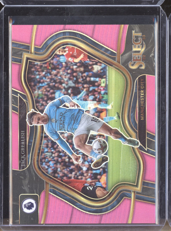 Jack Grealish 2022-23 Panini Select Premier League 240 Field Level Pink 90/99