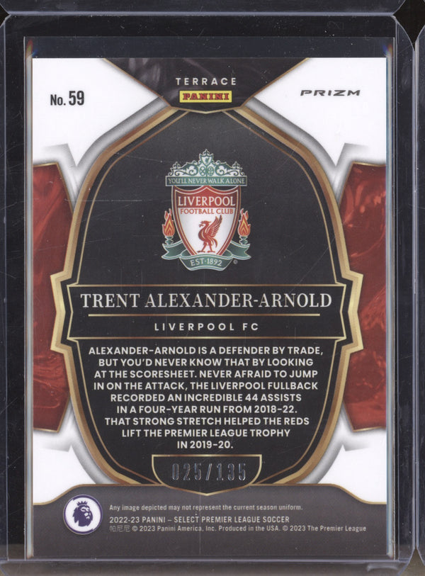 Trent Alexander-Arnold 2022-23 Panini Select Premier League 59 Terrace Purple 25/135