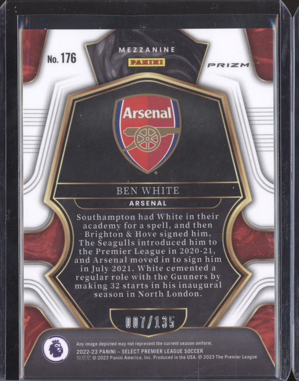 Ben White 2022-23 Panini Select Premier League 176 Terrace Purple 7/135