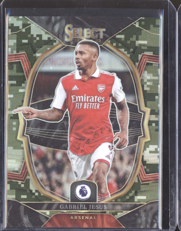 Gabriel Jesus 2022-23 Panini Select Premier League 10 Terrace Camo 88/225