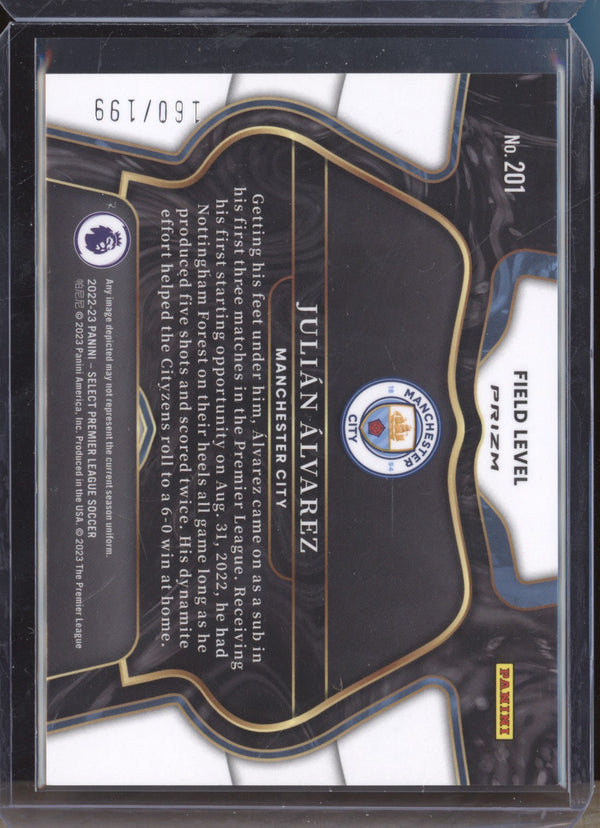 Julian Alvarez 2022-23 Panini Select Premier League 201 Field Level Camo RC 160/199