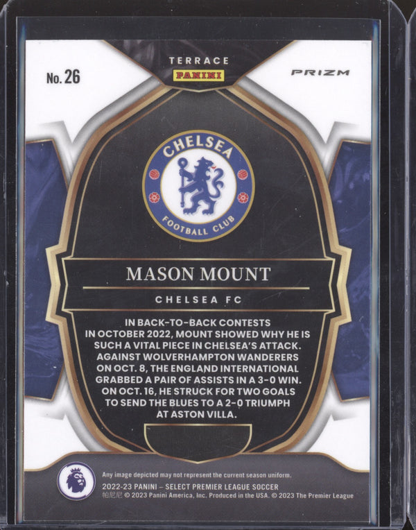 Mason Mount 2022-23 Panini Select Premier League 26 Terrace Blue