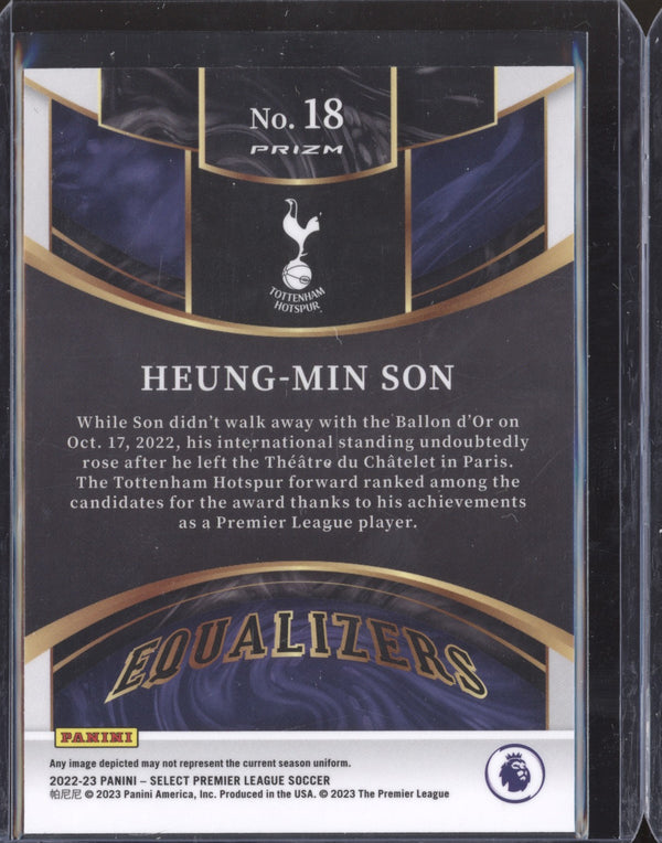 Heung-Min Son 2022-23 Panini Select Premier League 18 Equalizers Silver