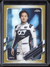 Yuki Tsunoda 2021 Topps Chrome Formula One Gold RC 37/50