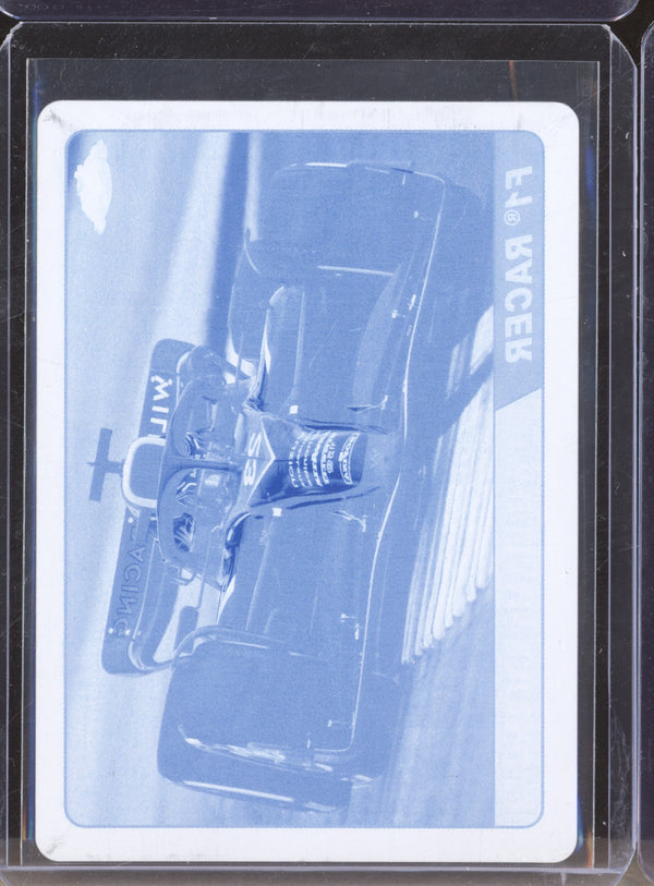 Alexander Albon 2022 Topps Chrome Formula One T68-AA 1968 Topps Hot Rods Cyan Printing Plate 1/1