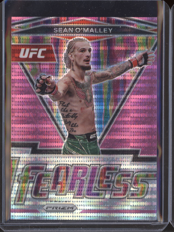 Sean O'Malley 2022 Panini Prizm UFC 3 Fearless Pink Pulsar 41/42