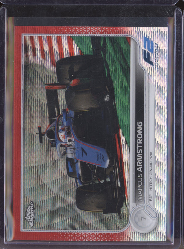 Marcus Armstrong 2022 Topps Chrome Formula 1 136 Red Wave 3/5