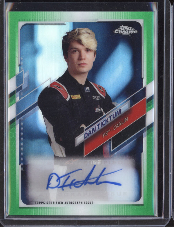 Dan Ticktum 2021 Topps Chrome Autograph Green 09/99