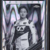 Yuki Tsunoda 2021 Topps Chrome Formula One Black White Ray Wave