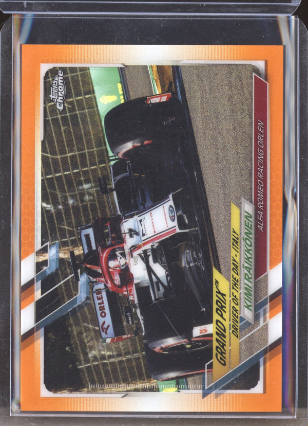 Kimi Raikkonen 2021 Topps Chrome Formula One 159 Orange 17/25