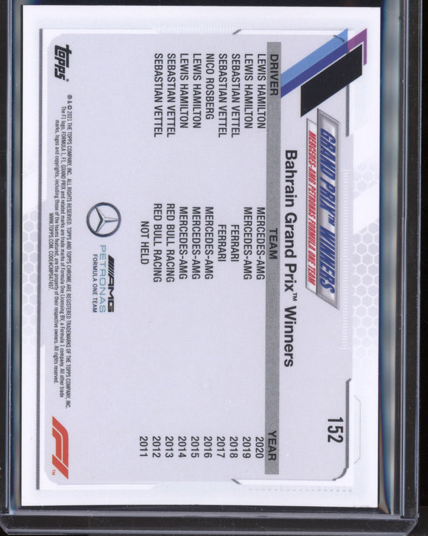 Lewis Hamilton 2021 Topps Chrome Formula One Checker Flag