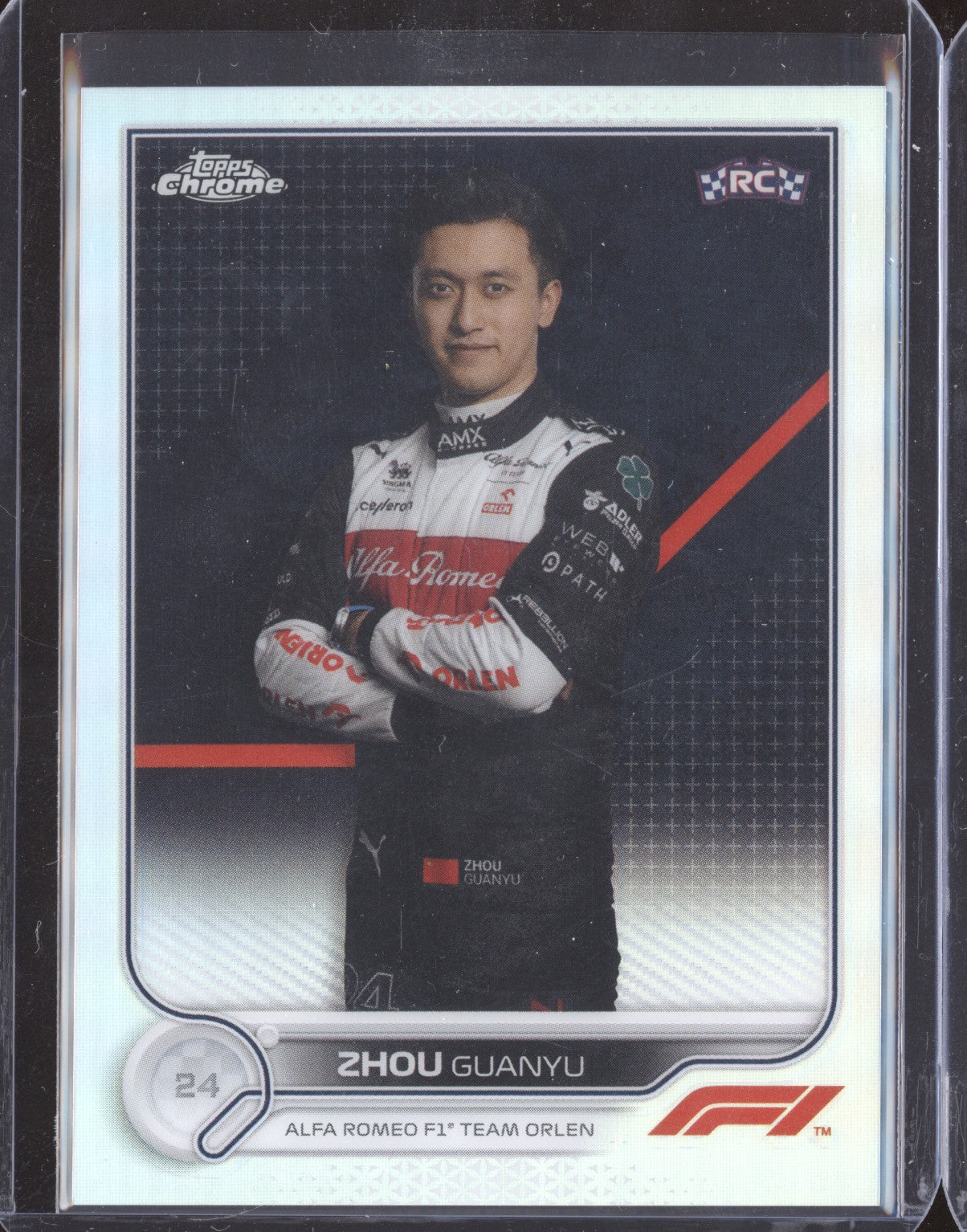 Zhou Guanyu 2022 Topps Chrome Formula One 65 Refractor RC