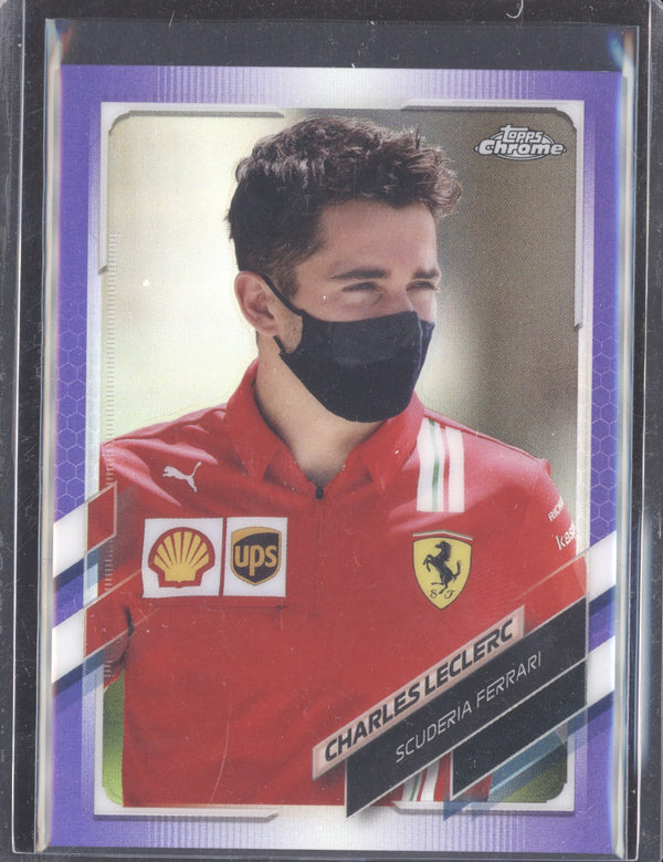 Charles Leclerc 2021 Topps Chrome Formula One 33 Purple 182/399