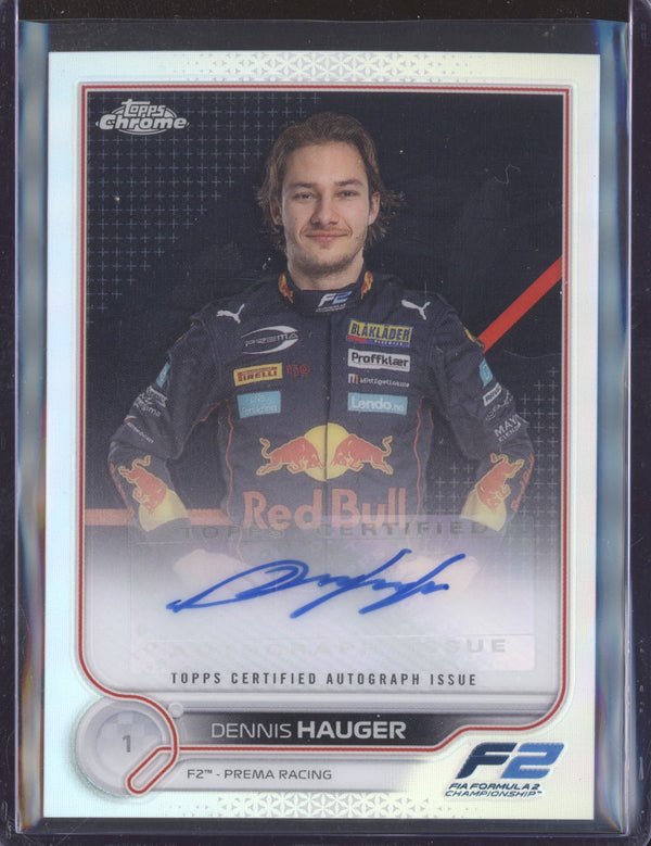 Denis Hauger 2022 Topps Chrome Formula One CA-DH Chrome Auto