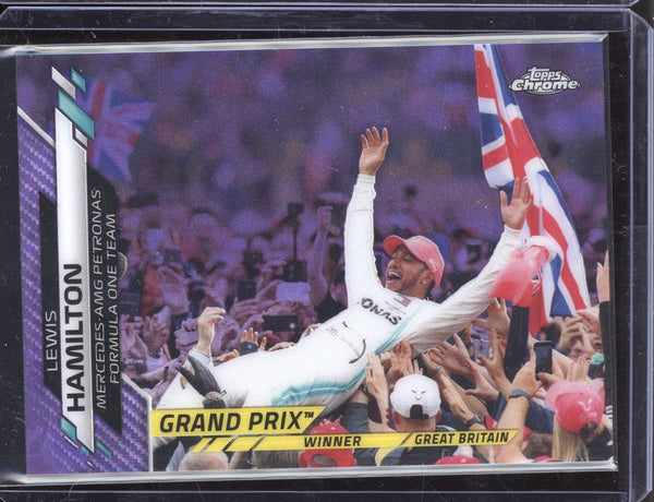 Lewis Hamilton 2020 Topps Chrome Sapphire Formula One Purple Refractor 180/399