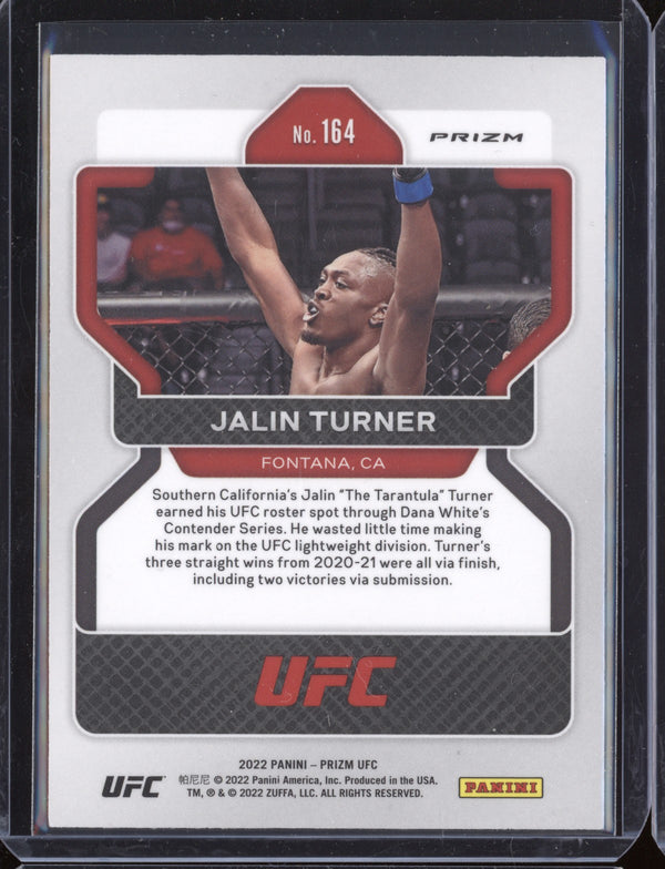 Jalin Turner 2022 Panini Prizm UFC 164 Green RC